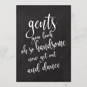 Convites Sinal de Casamento do Quadro de Chalkboard do Bara