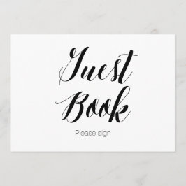 Convites Sinal de Casamento "Livro de Visitas Por favor can