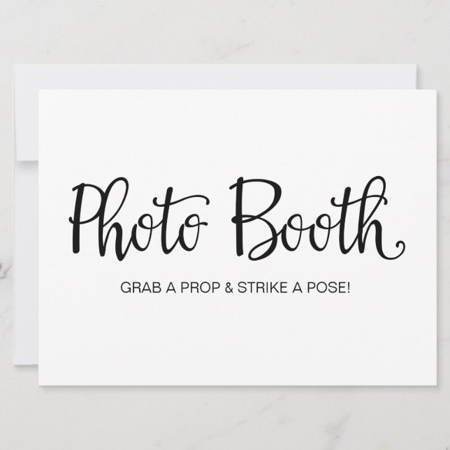 Convites Sinal de Casamento "Photo Booth" (Frente)