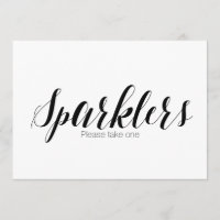 Sinal de Casamento "Sparklers, por favor, pegue um