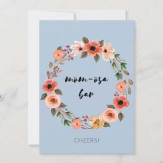 Convites Sinal de Chá de fraldas Mãe-osa Floral