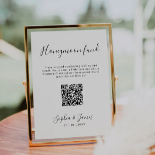 Convites Sinal de Código QR de Casamento Minimalista do Fun