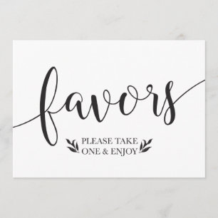 Convites Sinal de Decoração de Noiva com Favor Floral Elega