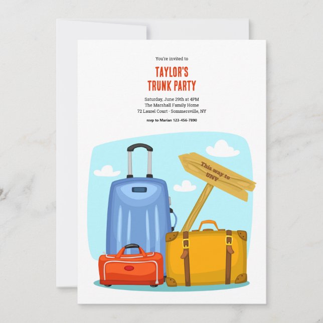 Convites Sinal de estrada para a faculdade (Frente)