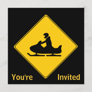 Convites Sinal de Estrada - Snowmobile
