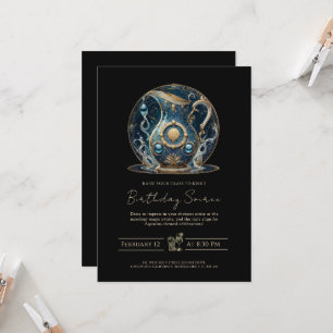 Convites Sinal de Estrela de Água Cósmica - Dourado Aquário