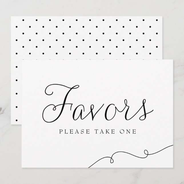 Convites Sinal de Favor de Casamento em Script Delicado Pre (Frente/Verso)