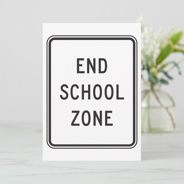 Convites Sinal de Fim da Zona Escolar (Criador carregado)