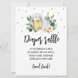 Convites Sinal de fralda Raffle Game Baby is Breaking Green