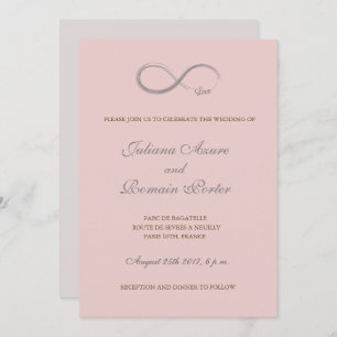 Convites Sinal de infinidade Casamento minimalista de cinza