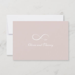 Convites Sinal de infinito chic resposta de casamento branc