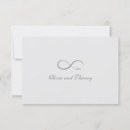 Convites Sinal de infinito ouro branco puro cinza casamento