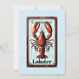 Convites Sinal de Lagosta Vintage Thunder_Cove