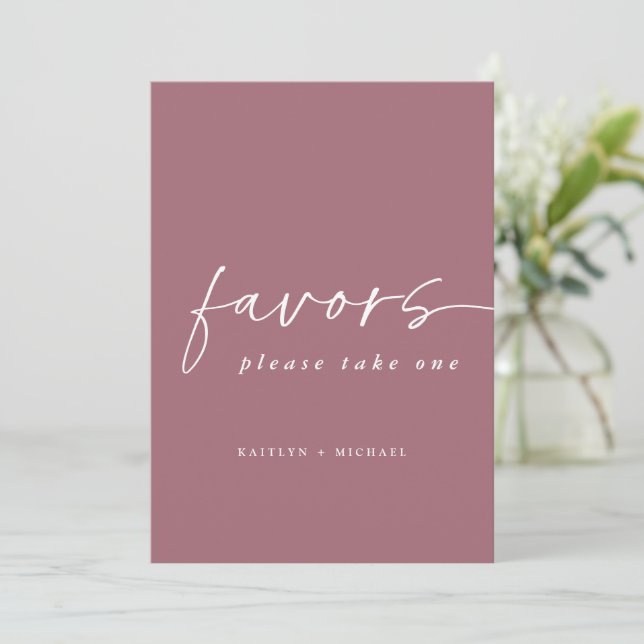 Convites Sinal de Lembrancinhas de Casamento Merlot Rose 13 (Em pé/Frente)