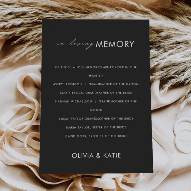 Convites Sinal De Memória Negra, (Black Wedding In Loving Memory Sign, Invitation)