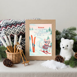 Convites Sinal de Mesa Après Bébé Esquimó Baby Fox Favors