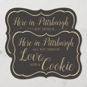 Convites Sinal de Mesa de Biscoitos de Pittsburgh