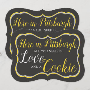 Convites Sinal de Mesa de Biscoitos de Pittsburgh