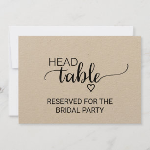 Convites Sinal de Mesa de Cabeceira de Casamento Simples em