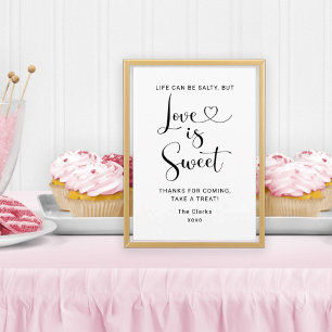 Convites Sinal de Mesa de Doces de Casamento Amor é Doce