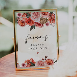 Convites Sinal de mesa de favor floral Boho Fall LYRA