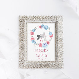 Convites Sinal de Mesa do Chá de fraldas Rosa Esbranquiçado