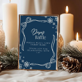 Convites Sinal de Mesa Raffle da Fralda de inverno