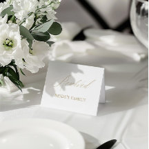 Sinal de Mesa Reservada de Casamento Branco Modern