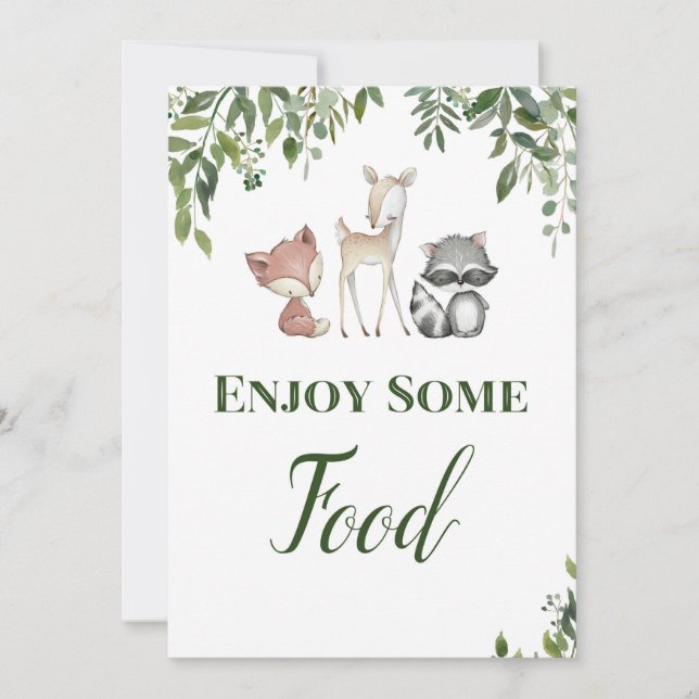 Convites Sinal de Partido Woodland - desfrute de algum sina (Frente)