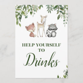 Convites Sinal de Partido Woodland - Sinal de estação Bebid