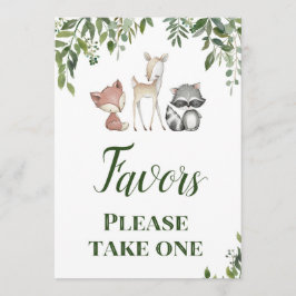 Convites Sinal de Partido Woodland - Sinal de Favor 5x7