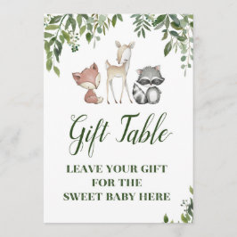 Convites Sinal de Partido Woodland - Sinal de Mesa de prese