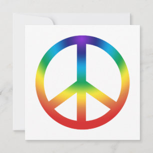 Convites Sinal de paz em cores do arco-íris