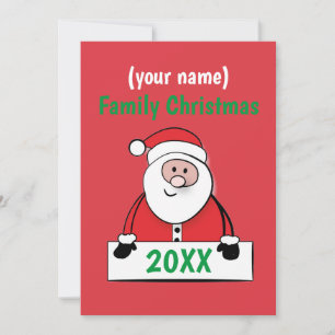 Convites Sinal de Pedestal - Natal Personalizado da Família
