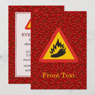 Convites Sinal de Perigo de Pepper