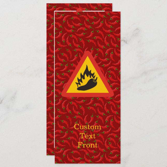 Convites Sinal de perigo de pimenta quente (Frente/Verso)