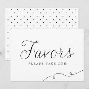 Convites Sinal de Presentes de Casamento em Script Black Da