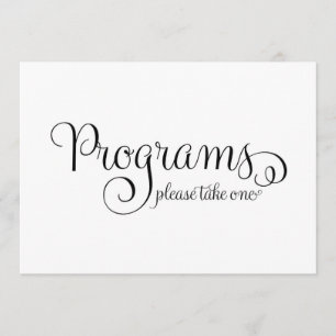 Convites Sinal de Programa de Casamento,