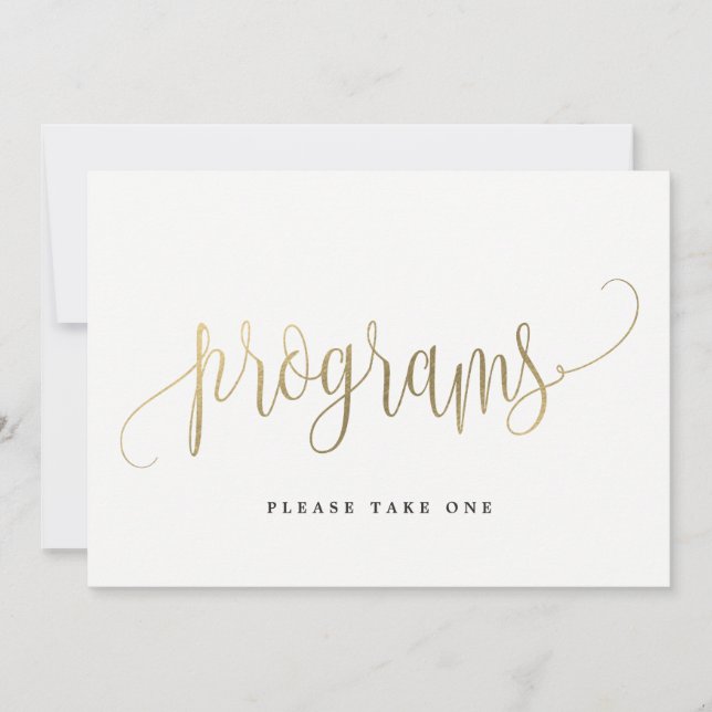 Convites Sinal de Programas - Linda Caligrafia (Frente)