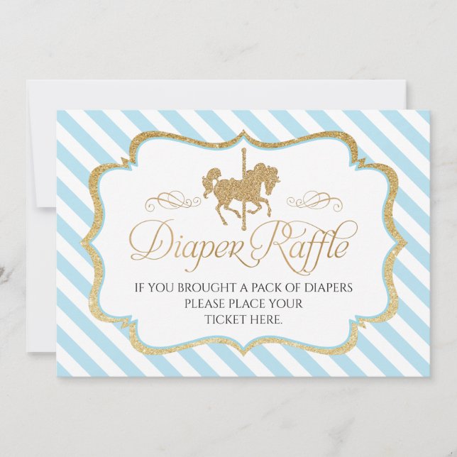 Convites Sinal de Raffle fralda (Frente)