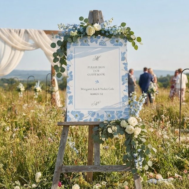 Convites Sinal de Recepção de Casamento Floral de Anêmona E (Criador carregado)
