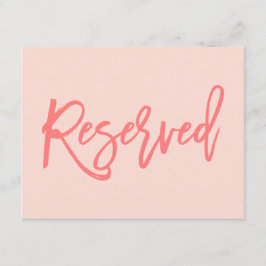 Convites Sinal de Reserva de Casamento Chic Letreirado Cora