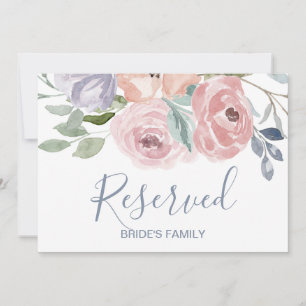 Convites Sinal de Reserva de Casamento com Flores Rosa Empo