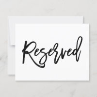 Sinal de Reserva de Casamento com Letra Manual Chi