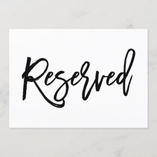 Convites Sinal de Reserva de Casamento com Letra Manual Chi