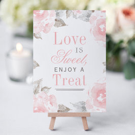 Convites Sinal de Rosas de Aquarela Rosa O Amor é Doce