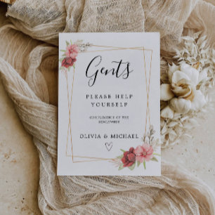 Convites Sinal de Sala de Gents Modelo, Casamento Rosa