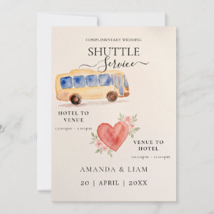 Convites Sinal de Serviço de Transporte de Casamento Modern