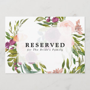 Convites sinal floral reservado para família etc texto edit