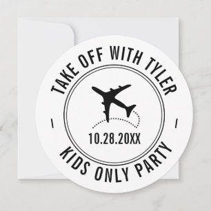 Convites Sinal Personalizado de Avião do Partido Tema viage